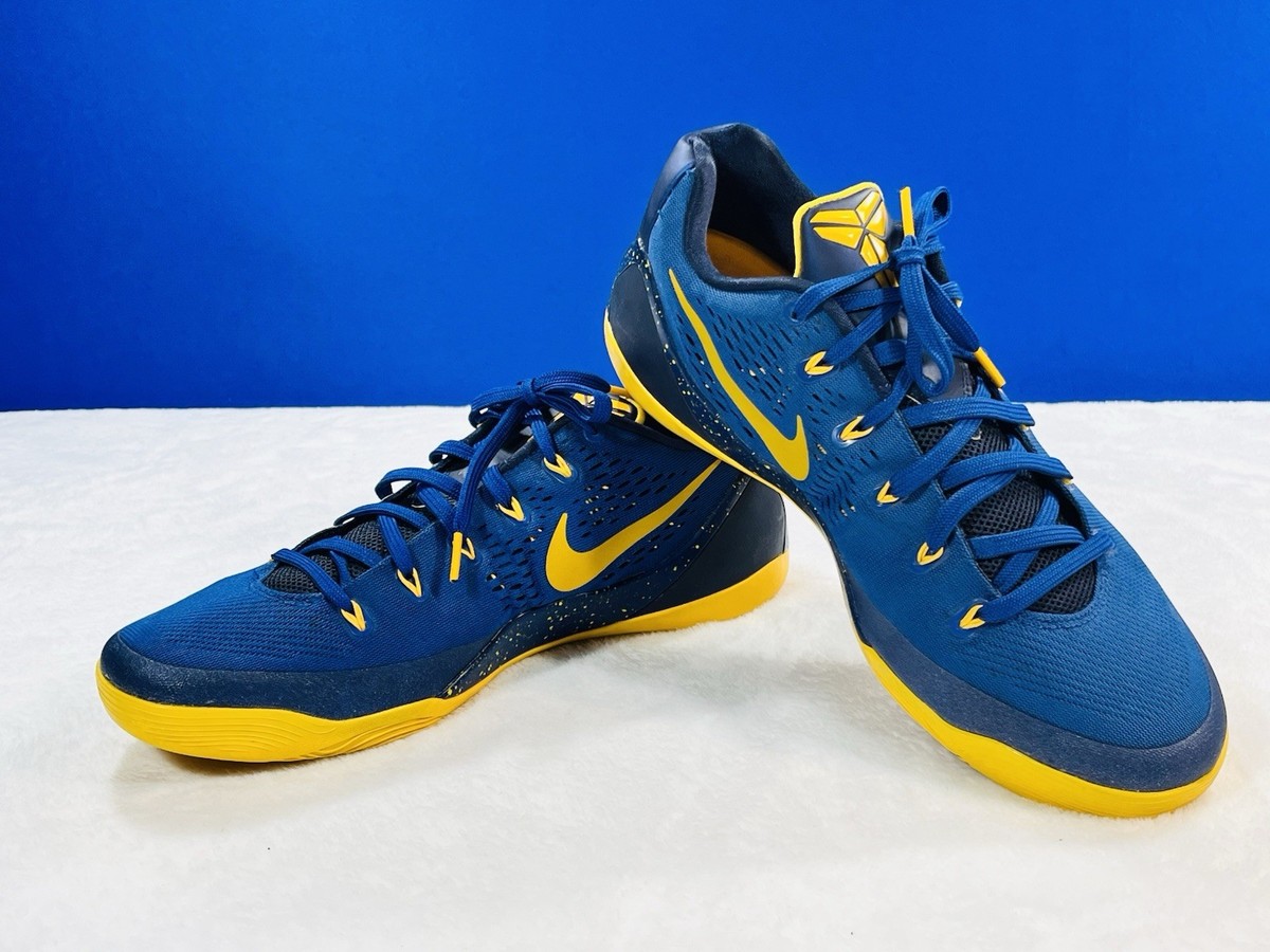 Nike Kobe 9 EM Gym Blue University Gold Men display picture 1