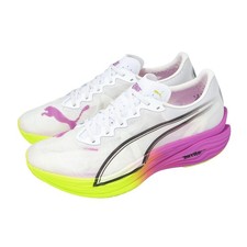 Puma Deviate Nitro Elite 3 White Purple Volt Men Racing Running Shoes 309809-05