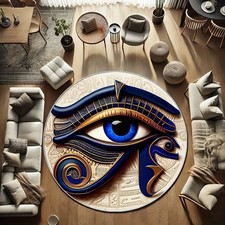 100 100cm Mystical Eye Carpet, Round Carpet, Velvet Carpet with High-Definition