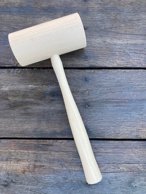 Beaver Tooth Hard Wood Mallet / Hammer Timber Frame Carpentry USA Made