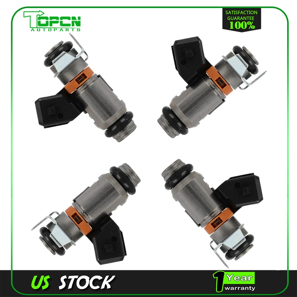 4 inyectores de combustible aptos para Ford Fiesta L4 2003-2010 1,6 LM2N1U9F593JA Foto 2 de 4