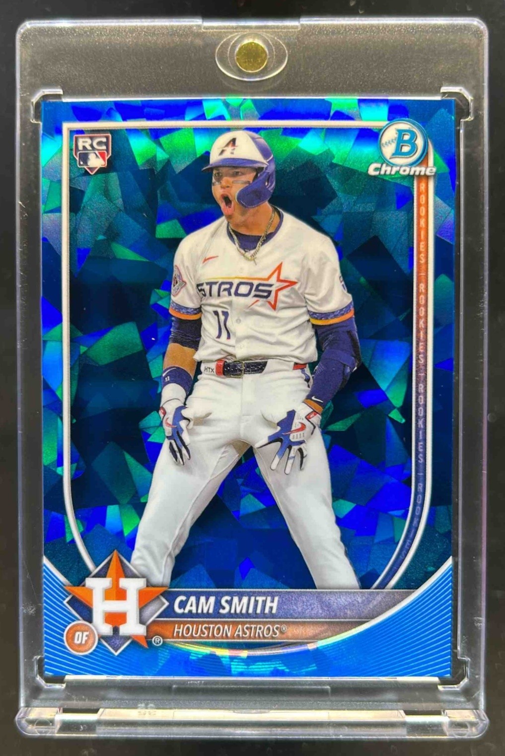 2025 Bowman Chrome Sapphire Cam Smith Image Variation RC SP Rookie #77 Astros
