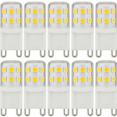 LED G9, 2W, 320LM, Warmweiß 3000K, 10er Pack, Flimmerfrei, Energiesparlampe, ...