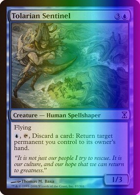 MTG Magic the Gathering Tolarian Sentinel (87/301) Time Spiral LP FOIL