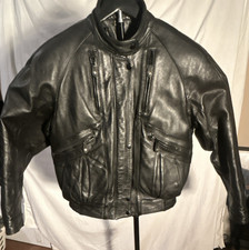 Vtg Harley-Davidson Leather Motorcycle Jacket Black Size 36W Made in Korea