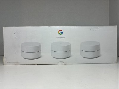 Google Wifi 1200 Mbps 2 Port 1000 Mbps Wireless Router - Snow, Pack of 3...