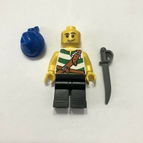 Lego 6240 Kraken Attackin' Pirate Green White Stripes Blue Bandana Figure pi096