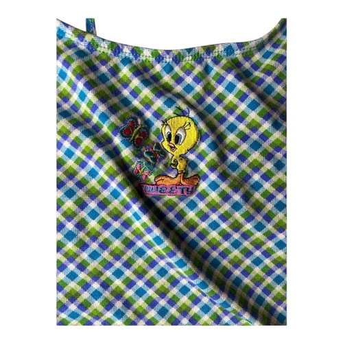 Looney Tunes Vintage Junior’s 2000 Y2K Tweety Blue/Green Bathing Suit Sz 3/4 - Picture 2 of 12