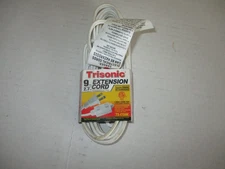 NEW TRISONIC 9 FOOT EXTENSION CORD 16 GAUGE WHITE 3 WAT CUBE TAP