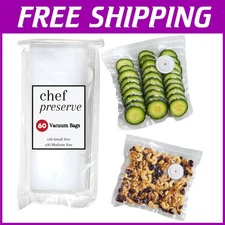 Food Storage Bags - Reusable Vacuum Sealer, Odor-Resistant