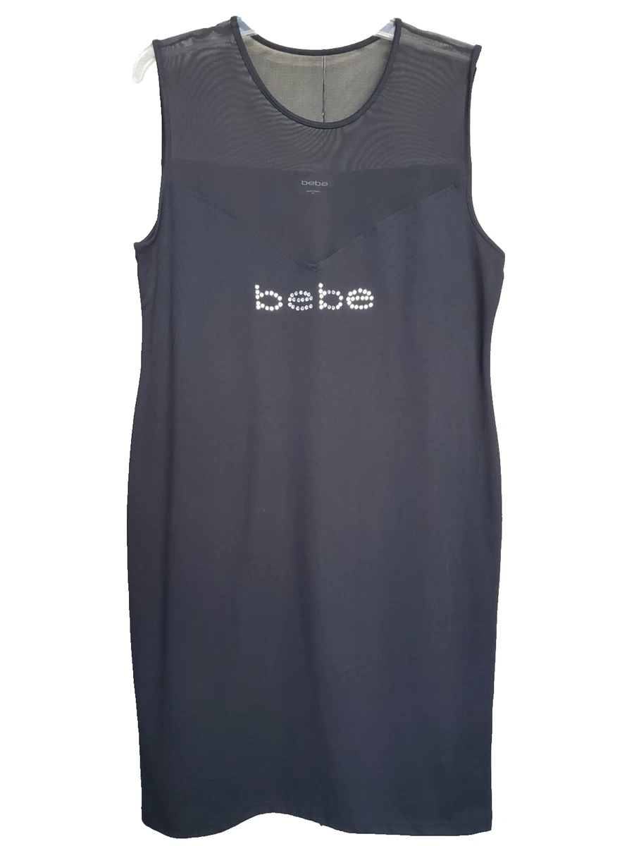 bebe black studded dress Beaded Gown main image 0