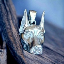 Handmade Deluxe Doberman Pendant -- Sterling Silver Statement Piece for Dog Love