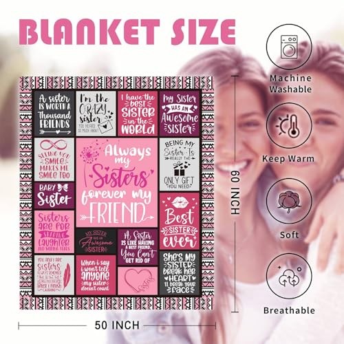 Soul Blanket Gifts - Flannel 60"X50", Thoughtful Birthday Gifts for Sister - Picture 8 of 8