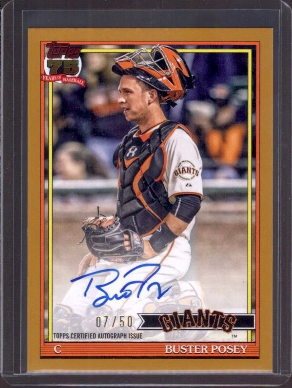Buster Posey Baseball Sports Trading Card Singles Autographed for
