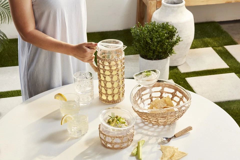 Juego de cuencos enfriadores de acrílico de 3/4" x 6" de diámetro Mud Pie, marrón, cuencos Foto 3 de 4