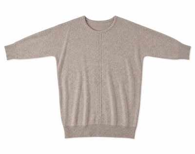 Cynthia Rowley Damen Pure Cashmere Oatmeal Pullover S Strickpullover
