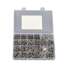 700Pcs 4-40 to #10-24 Assortment, Phillips Pan Head Screws with Nuts Set