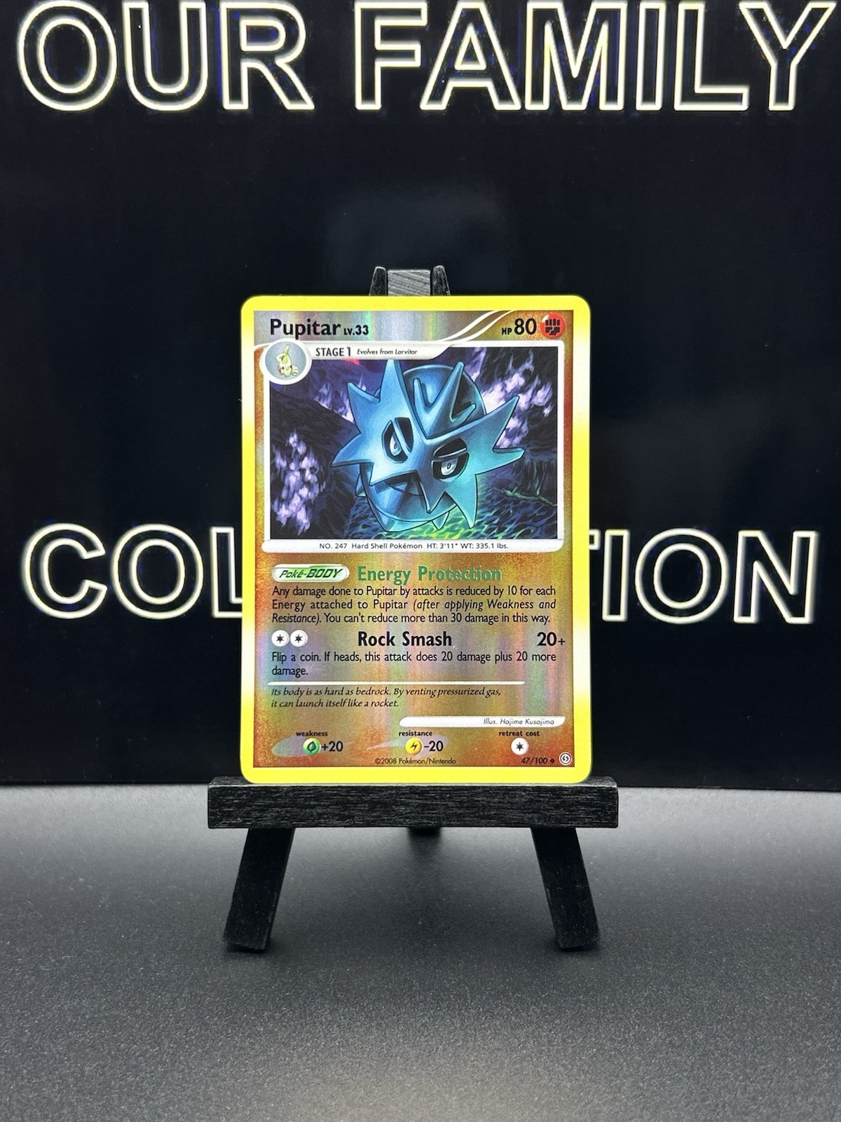 Pupitar 47/100 Stormfront TCG Pokemon Card TCG Nintendo Reverse Holo Uncommon LP
