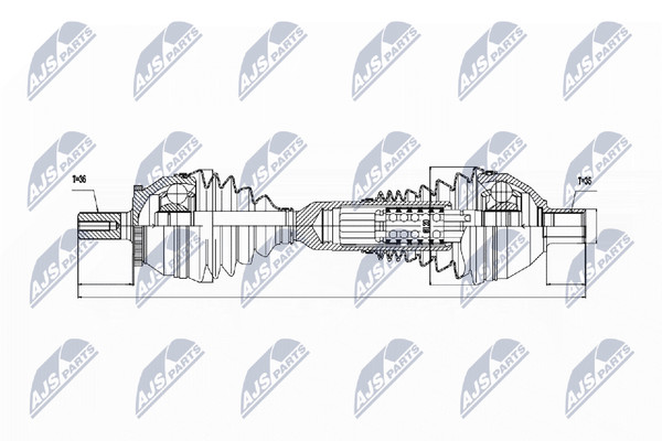 NTY Antriebswelle NPW-VV-047 FüR Volvo XC90 1 275 AWD-image
