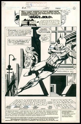 Brave and the Bold #172 Title Splash art by Carmine Infantino Batman Firestorm