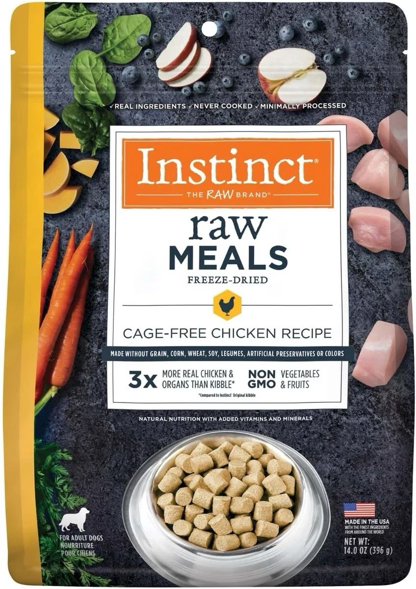 14oz Instinct Raw Meals Freeze Dried Chicken Adult Recipe