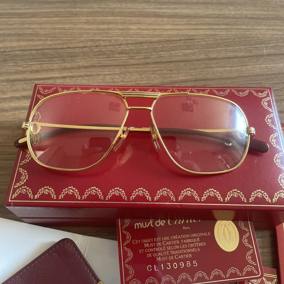 Auth. Used Cartier Vintage Must Vendome Sunglasses 140-59-48-14 - Image 4 of 4