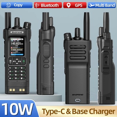 GPS Walkie Talkie 10W Long Range Multi Band Bluetooth APP Programming Wireless