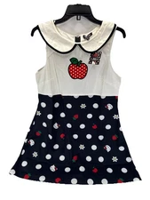NWT Hello Kitty x Smak Parlour Apple Power Polka Dot Mini Dress Medium