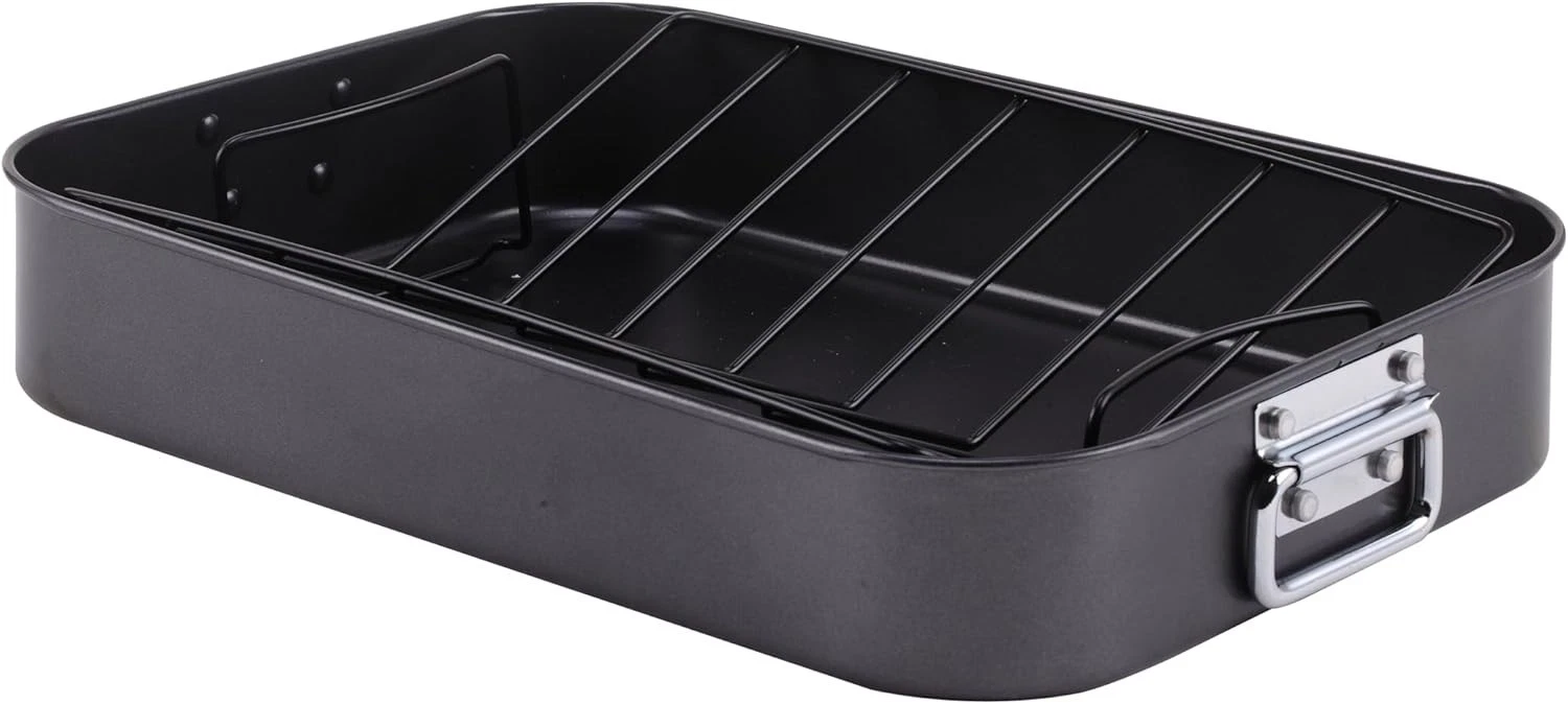 Roasting Pan, Nonstick Roaster Pan with Rack, Turkey Roasting Pan with V Rack ..