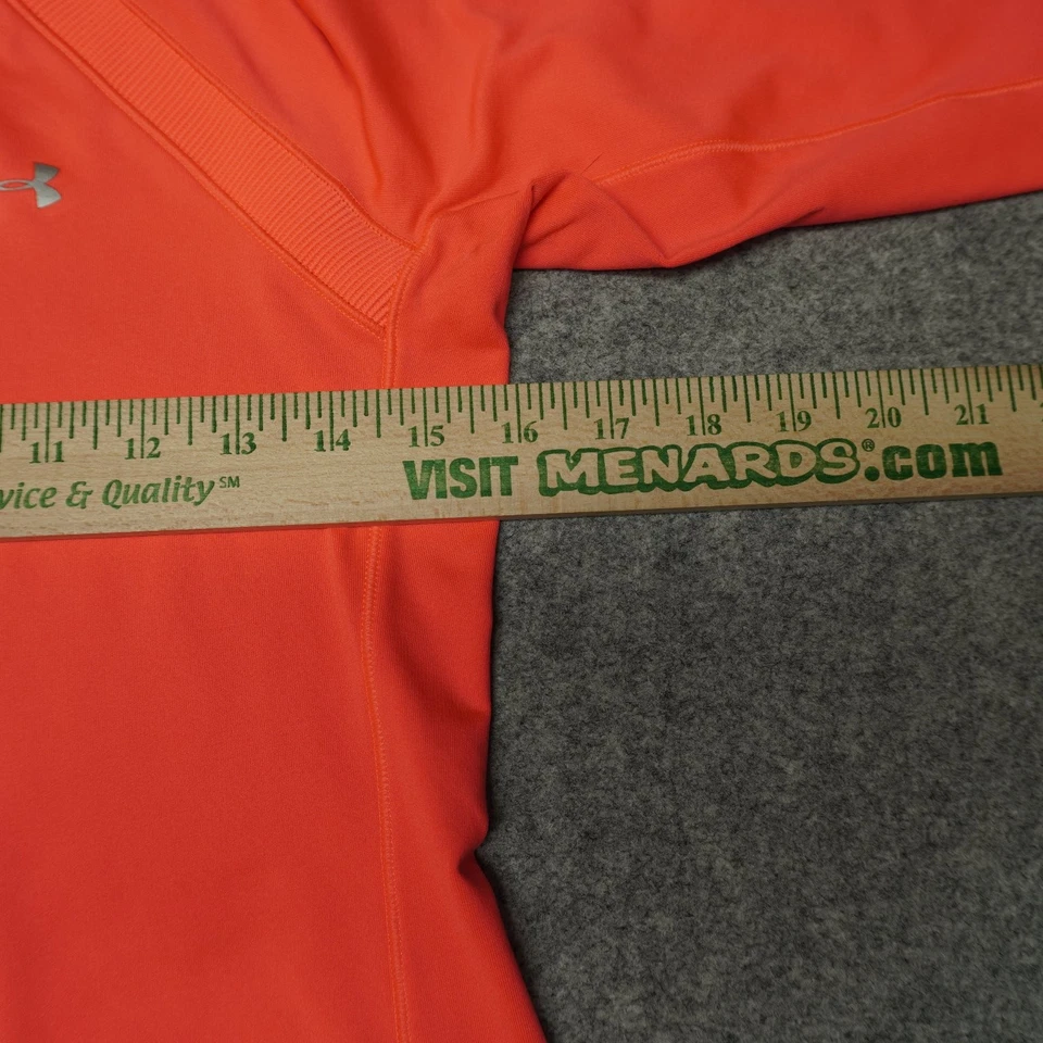 Under Armour Women's ColdGear Long Sleeve Top Small Orange Fitted - Image 4 of 4