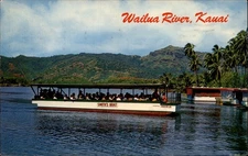 Wailua River Kauai Boat Trip vintage postcard s833