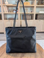 Prada Tessuto Nylon Vintage Tote Black With B...