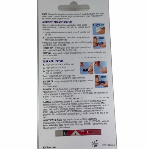 NUEVO Kiss Uñas Jalea Fantasía Prensa Pegamento Manicura Gel Largo Ataúd Rosa Mariposa - Imagen 2 de 3