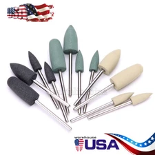 US Dental Polishing Burs Resin Base Acrylic Invisible Denture Silicone Grinding