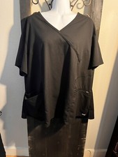 Grey's Anatomy Spandex Stretch Spandex Top in Black 3XL