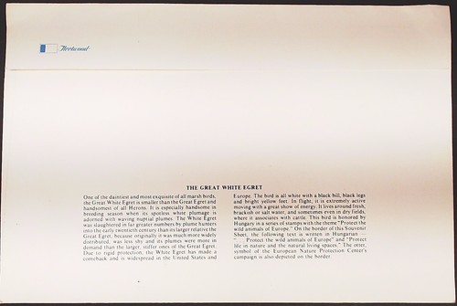 Hungary 1990 FDC - Great White Egret "Protect Europe's Protected Animals" Series - Picture 2 of 2