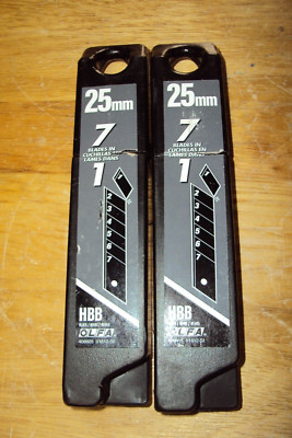 OLFA HBB/CP40 Ultra Sharp Snap-Off Blade: 5 1/2'' Blade Lg,1'' ,Steel, 40 PK,2 BOX
