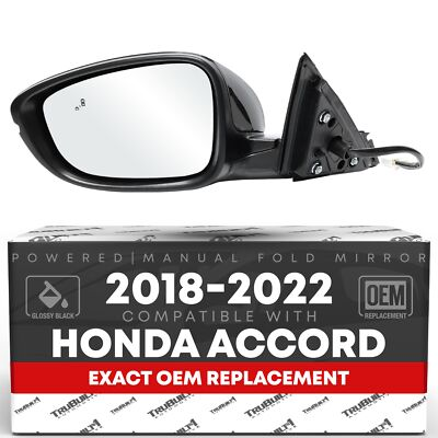 #ad Honda Accord Driver Side Mirror Replacement Powered Adjustment Manual Fold... $142.49