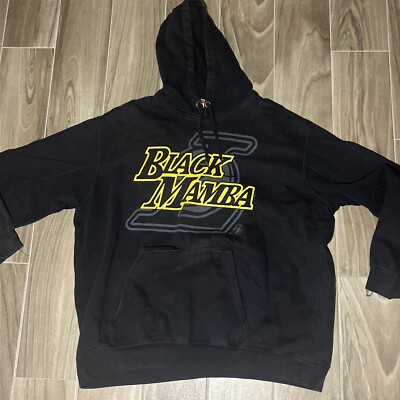 Black Mamba Kobe Bryant Hoodie Mens 2XL Majestic Black Yellow