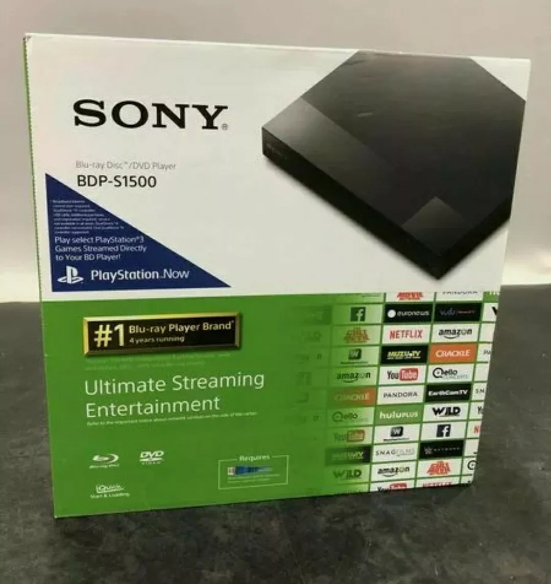 Sony BDP-S1500 Blu-ray Disc Player - Black NIB