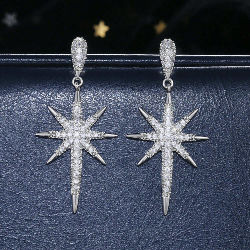 Moissanite Stud Earrings for Women Round Cut 925 Sterling Silver Anniversary Jewelry-image