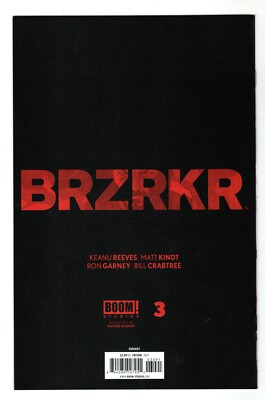 洋書 Brzrkr #3 1:100 variant BRZRKR #3 1:100 Frison Virgin Variant Keanu Reeves Boom NM