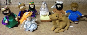 Plush Nativity Set Mary Joseph Jesus 3 Kings Shepherd Angel Camel DMCP Co. 9 pc | eBay