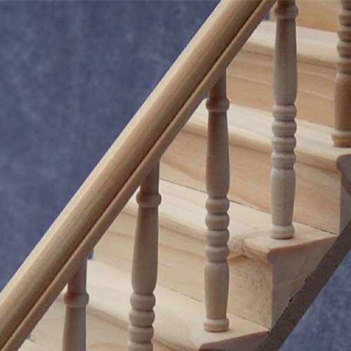 1:12 Puppenhaus Miniatur Treppe Holzstufe Treppe Möbel Puppenhaus Dekoration - Bild 5 von 6