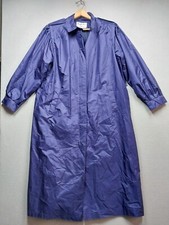 Weather Wise By Micki! Trench Coat Womens Sz 15/16 Purple Lined Button Up Jacket