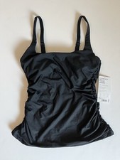 Athleta Square Neck Bra Cup Tankini 34 B/C Black NWT Women  s Swim