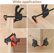 Quick Grip Clamps 6pc X 2 Ratchet Bar 6 Inch + X 4 90 Degree Corner Clamps Uk335