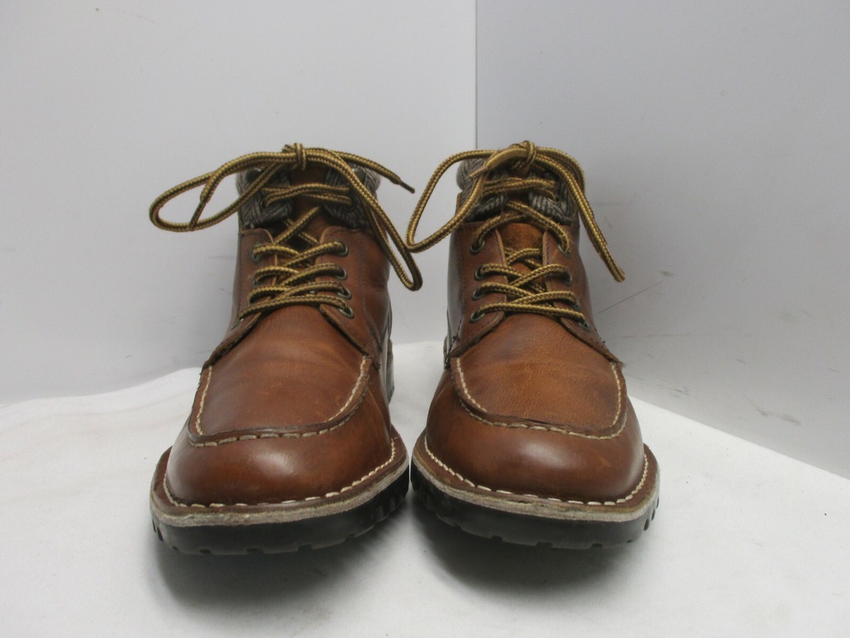 Steve Madden Nickname 247 Brown Leather Lace Up Ankle Boots