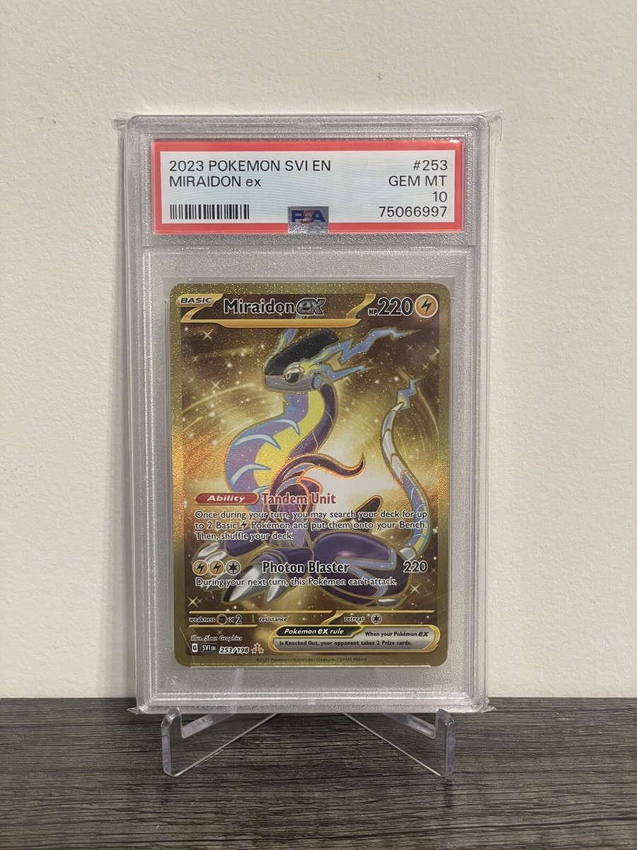 2023 PSA 10 Miraidon ex 253 Gold Hyper Rare Pokemon TCG 2023 PSA 10 Miraidon ex 253 Gold Hyper Rare Pokemon TCG