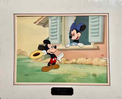 Disney Cel Mickey Et Minnie Mouse The Petit Whirlwind 60th Anniversaire Cellule Ebay